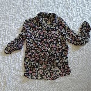 Long sleeve sheer shirt